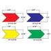 Inspection Arrows, Paper, 3/16"x1/4", 3" Core, 6.4 mil, Blue, 1000/Roll
